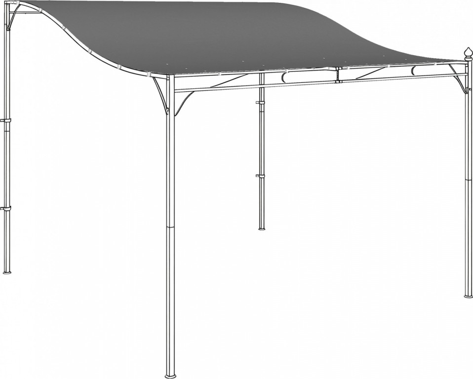 Náhradní střecha pro pergolu 298 x 293 cm | tmavě šedá