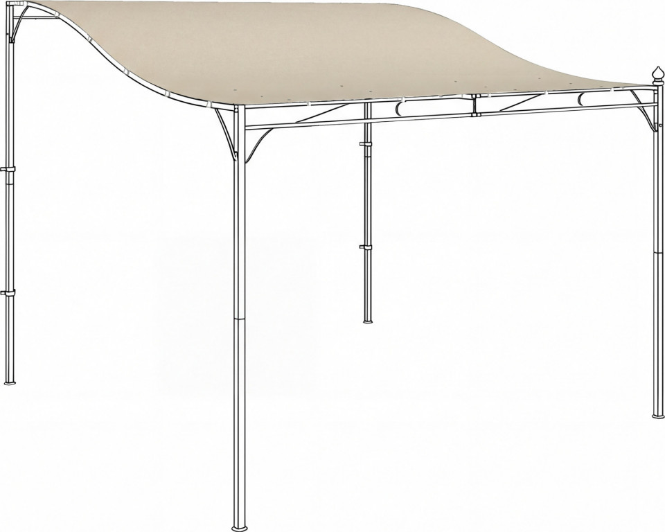 Náhradní střecha pro pergolu 298 x 293 cm | krémově bílá