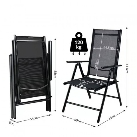 Zahradní sedací souprava Bern 7dílná | antracitová, hliník č.4