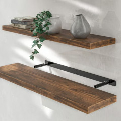 Vysoce kvalitní nástěnná police 90cm | tmavý dub č.1