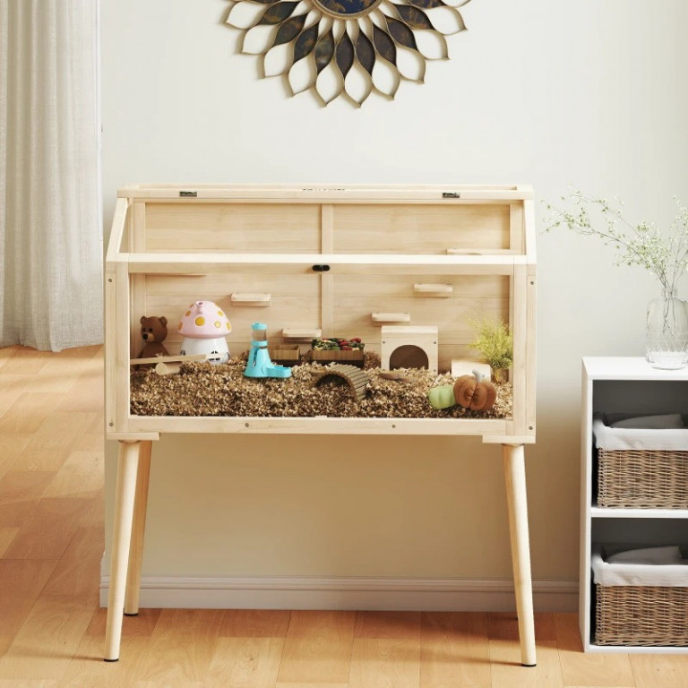 Klec pro křečka 110 x 52 x 101 cm | přírodní