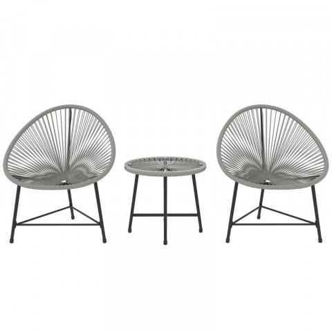 Polyratanový zahradní nábytek | šedý č.2