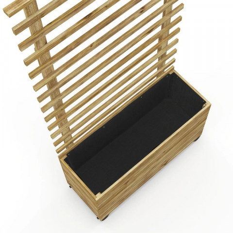 Vyvýšený záhonový květináč s mříží 76 x 30 x 155 cm | přírodní č.3