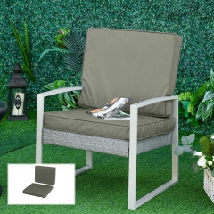 2 polštáře na zahradní židle 56 x 52 cm | tmavě šedé č.2