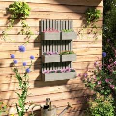 Vyvýšený záhon ze dřeva | šedý č.1