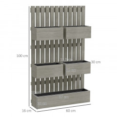 Vyvýšený záhon ze dřeva | šedý č.3