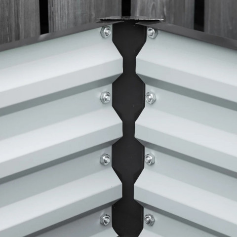 Vyvýšený ocelový záhon 120x60x30,5 cm | šedý č.4