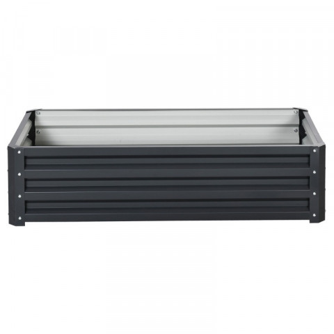Vyvýšený ocelový záhon 120x60x30,5 cm | šedý č.5