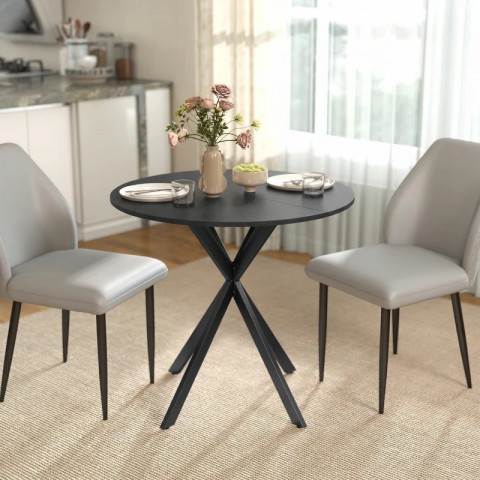 Kulatý jídelní stůl Ø80cm | černý č.3