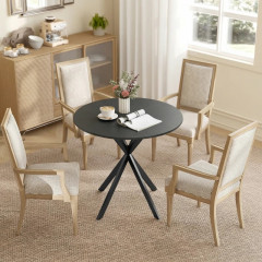 Kulatý jídelní stůl Ø80cm | černý č.1