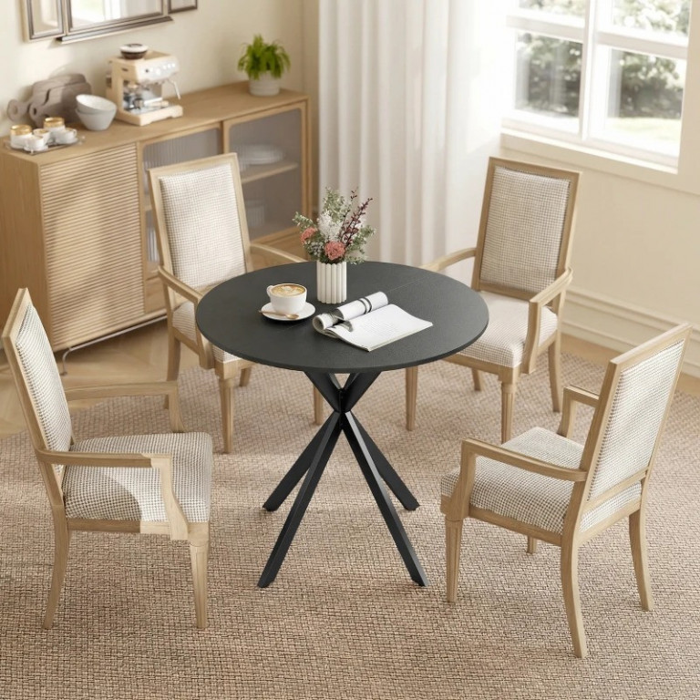 Kulatý jídelní stůl Ø80cm | černý