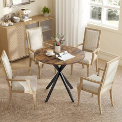 Kulatý jídelní stůl Ø80cm | hnědý č.1