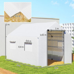 Zahradní fóliovník 2x3x2m | bílá č.3