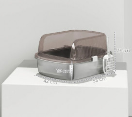 Kočičí toaleta XXL | antracitově šedá č.3