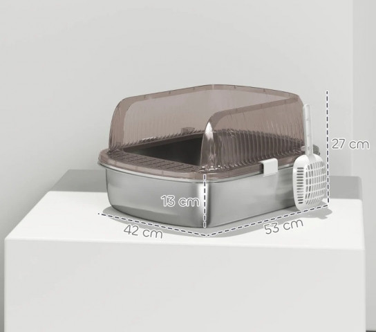 Kočičí toaleta XXL | antracitově šedá č.3