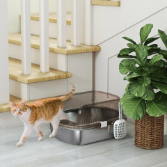 Kočičí toaleta XXL | antracitově šedá č.1