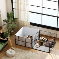 Porodní box pro štěňata 203 x 102 x 60 cm | černý č.1