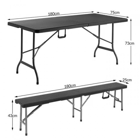 3dílná pivní zahradní sada | černá č.3