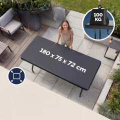 Skládací stůl na zahradu 183x75x73cm | antracit č.2