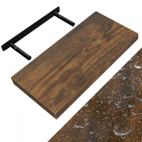 Vysoce kvalitní nástěnná police 50 cm | tmavý dub č.4