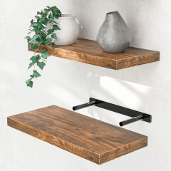 Vysoce kvalitní nástěnná police 50 cm | tmavý dub