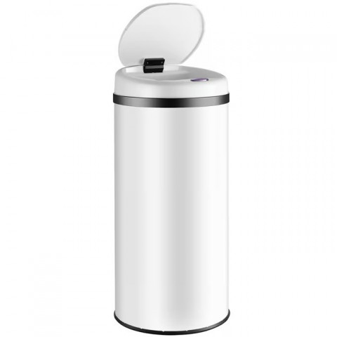 Senzorový odpadkový koš 50l | bílý nerezový č.2