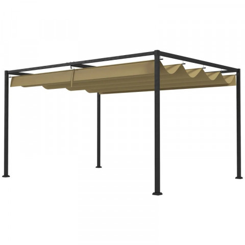 Pergola s kovovým zastřešením 3x2 m | khaki č.2