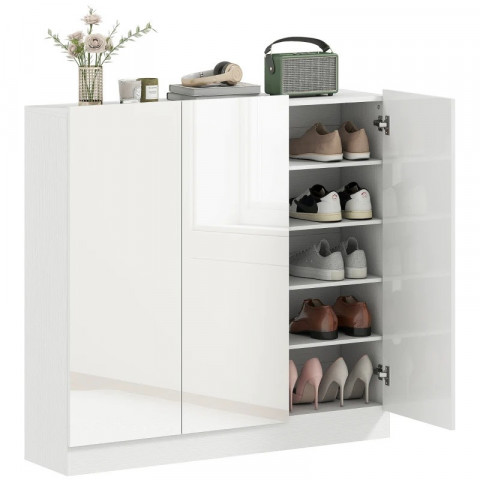 Botník s nastavitelnými policemi 106,4 x 34 x 108,5 cm | bílý č.4