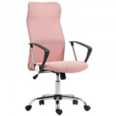 Ergonomická kancelářská židle s funkcí otáčení a houpání | růžová č.3