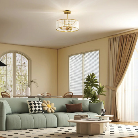 Křišťálové stropní svítidlo | zlaté č.4