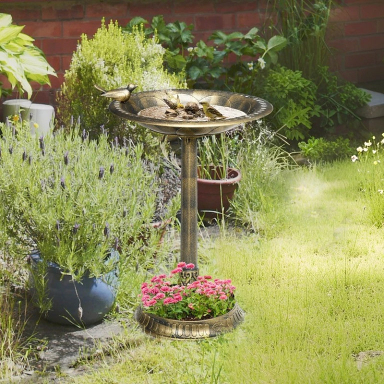 Mrazuvzdorné ptačí pítko 50 x 50 x 72 cm | bronzové