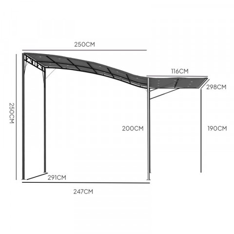 Pergola 3 x 2,5 m | krémově bílá č.4