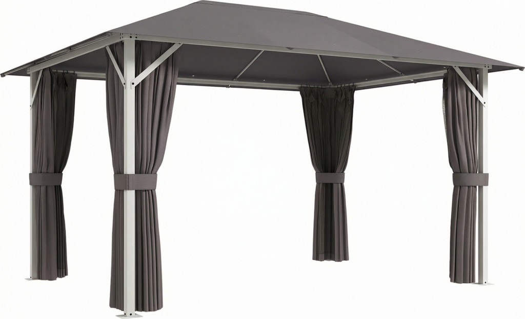 Zahradní párty stan 4 x 3 m | tmavě šedý