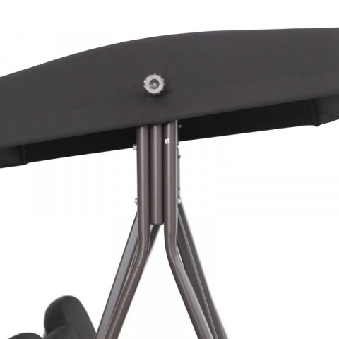 Zahradní třímístná houpačka Jessi | černá č.5