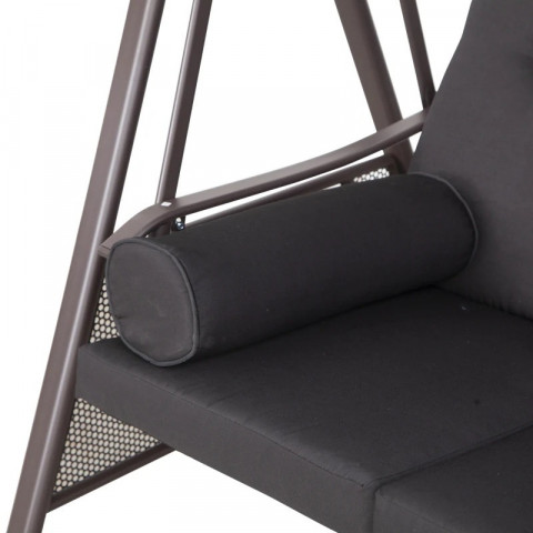 Zahradní třímístná houpačka Jessi | černá č.8