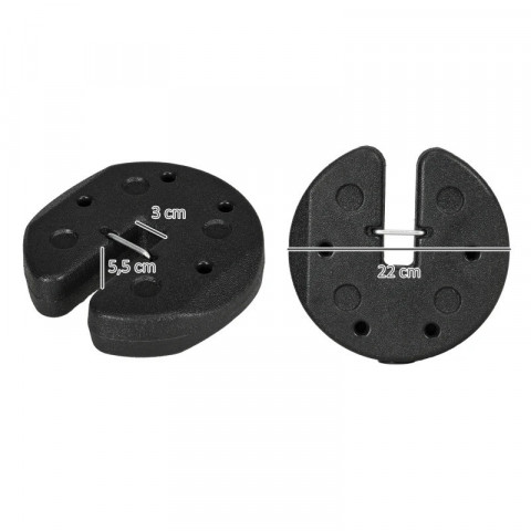 Sada 4 kulatých závaží pro altán | černé č.3