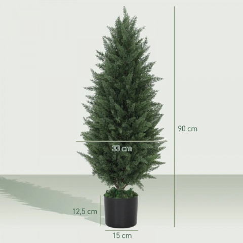 Umělý cypřiš 80 cm, 2 kusy | zelené č.4