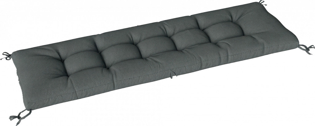 Polštář na lehátko 198 x 65 x 13 cm | tmavě šedý
