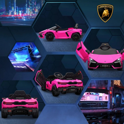 Dětské elektrické autíčko s licencí Lamborghini | růžové č.5