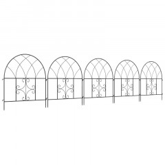 Ocelový zahradní plot 300 x 70 cm | černý č.2