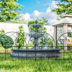 Ocelový zahradní plot 300 x 70 cm | černý č.1