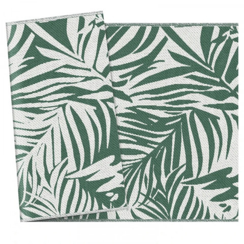 Oboustranný venkovní koberec se vzorem tropických listů 152 x 243 cm | zelený č.3
