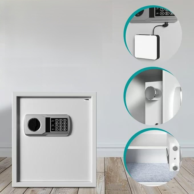 Bezpečnostní trezor s elektronickým zámkem 35x40x40cm | šedý