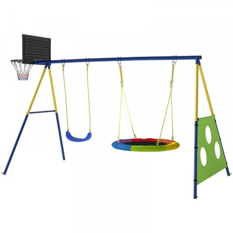 Dětská houpačka 4 v 1, 288 x 160 x 220 cm | vícebarevná č.4