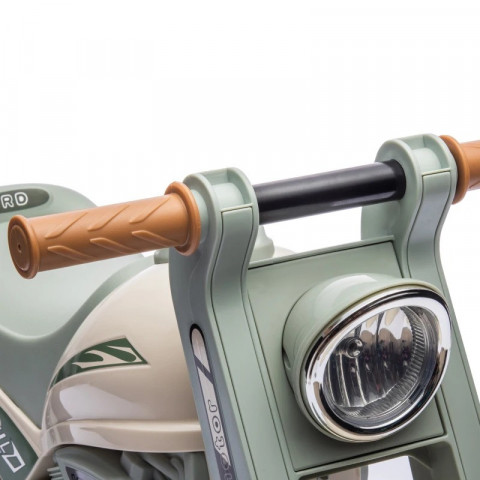 Dětská motorka, 80 x 35,5 x 42 cm | krémově bílá + světle zelená č.5