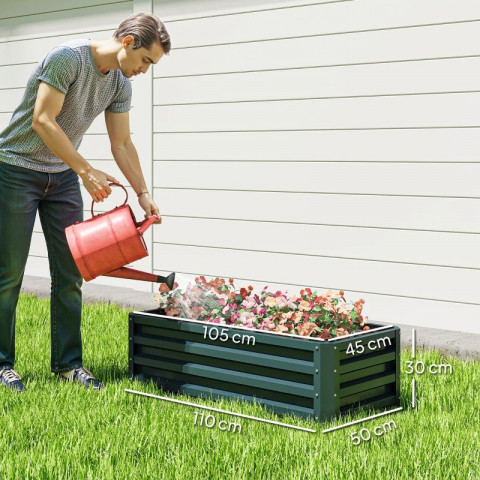 2 vyvýšené záhony 110 x 50 x 30 cm | zelené č.4