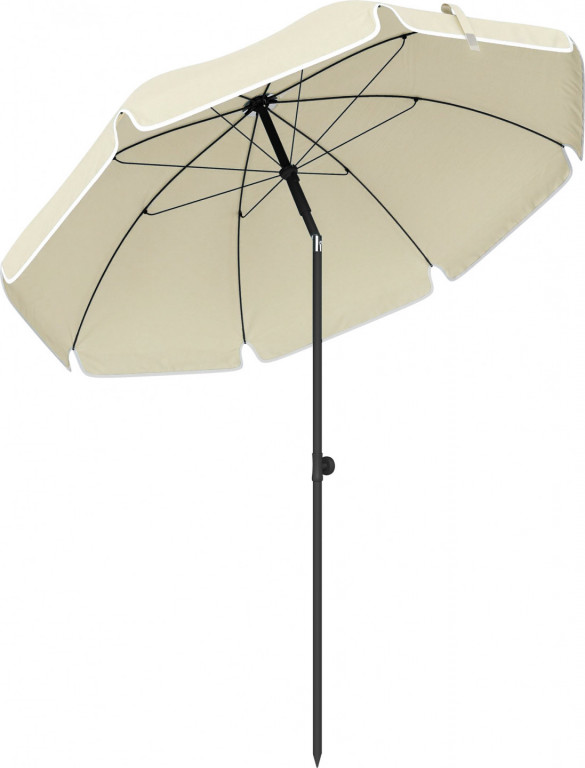 Plážový slunečník s kotvou průměr 150 cm | béžový