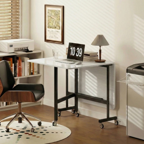 Rozkládací jídelní stůl pro 4-6 osob | bílý č.5