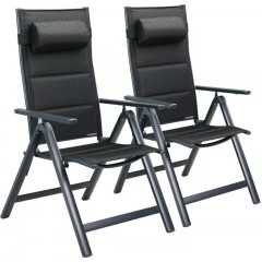 Zahradní židle Bern Premium sada 2 kusů | antracit č.2