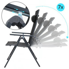 Zahradní židle Bern Premium sada 2 kusů | antracit č.3